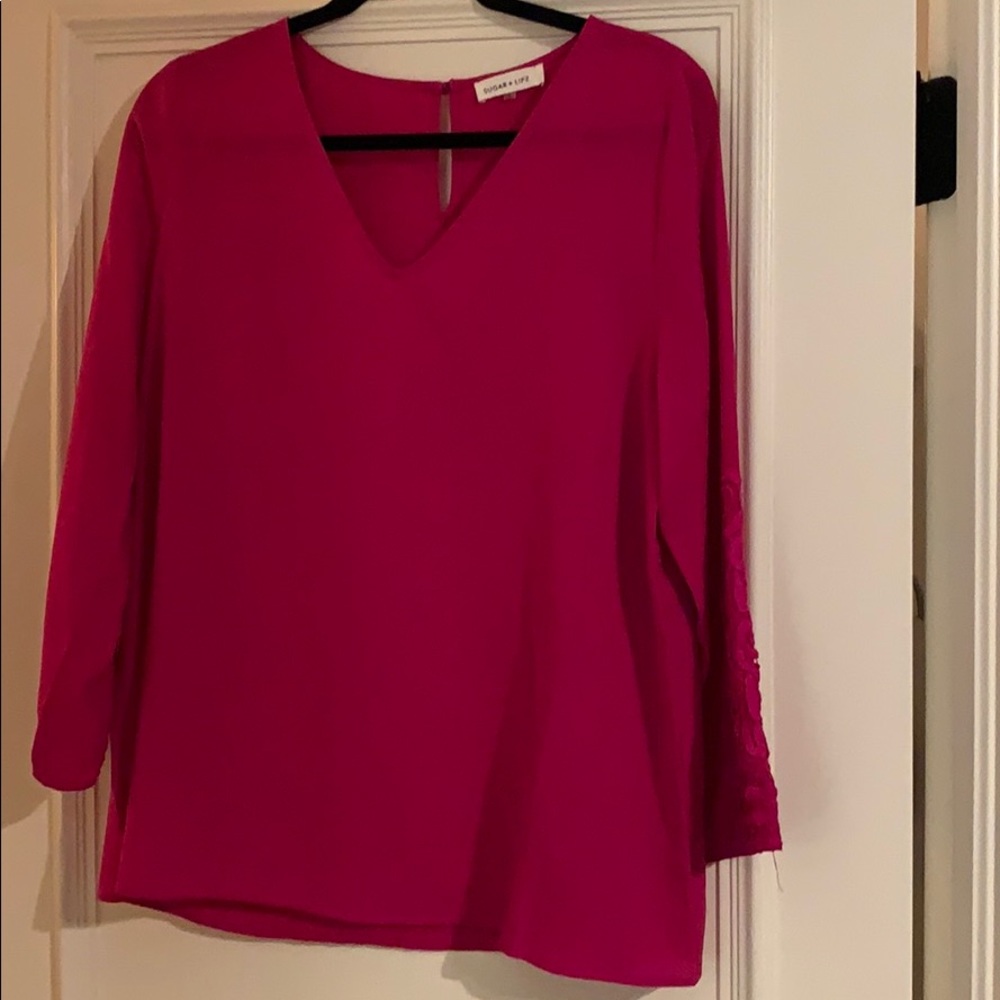 Sugar lips magenta top large